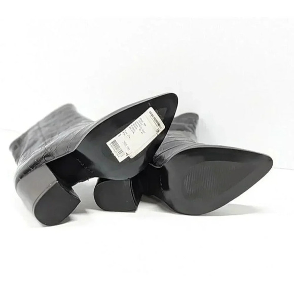 Jaggar Women's Grounded Croc Embossed Black Leather Booties Size 35 (MSRP $208) - Picture 8 of 10